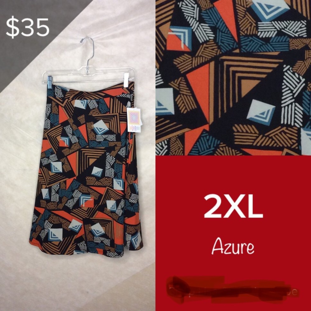LuLaRoe Azure skirt NWT
